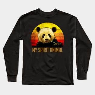 panda is my spirit animal tshirt, gift for panda lovers. Long Sleeve T-Shirt